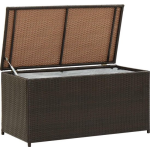 Vidaxl Tuinbox 100x50x50 Cm Poly Rattan - Bruin