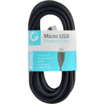 GNG Grab 'N Go Laad+datakabel Micro Usb 2 Meter - Zwart