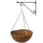 Hanging Basket 35 Cm Met Metalen Muurhaak En Kokos Inlegvel - Plantenbakken - Groen