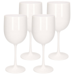 6x Stuks Onbreekbaar Wijnglas Kunststof 48 Cl/480 Ml - Wijnglazen - Wit