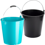 Forte Plastics Blauwe Ene Schoonmaakemmers/huishoudemmers Set 15 Liter En 32 X 31 Cm - Emmers - Zwart