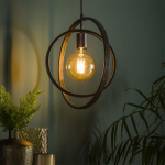 Dimehouse Hanglamp Industrieel Otan 1-lichts Open - Zwart