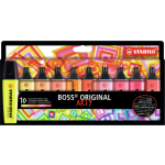 Huismerk Highlighter Stabilo Boss Original ""Arty"", Etui Met 10 Pennen