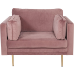 Boom Fauteuil Velours Stoffig. - Roze