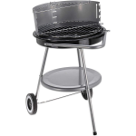 BBQ Houtskool Barbecue Op Wieltjes Met Aanpasbaar Rooster - 47x47cm - Zwart