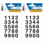 Stickervellen 80x Plak Cijfers/getallen 0-9/transparant 20x18 Mm - Stickers - Zwart
