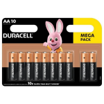 Duracell 10 Stuks - Mega Pack Lr6 / Aa / R6 / Mn 1500 1.5v Alkaline Batterij