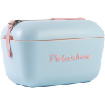 Polarbox Retro Koelbox Pop - Roze Band - 12 Liter Inhoud - Duurzaam Geproduceerd - Blauw