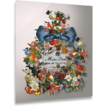 Ter Halle® Glasschilderij 60 X 80 Cm Miss Dior Flowers Eau De Toilette - Blauw