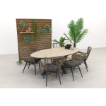 Garden Impressions Jasmine - Natural / Edison 220 X 115 Cm. - Ovale Tuinset - Beige