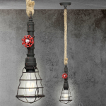 Hanglamp 115 Cm Metaal E27 1 Vlam - Zwart