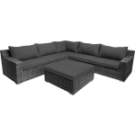 Mondial Living¬æ Loungeset Colorado Falcon Grey Inclusief Hocker - Grijs