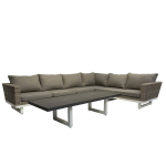 6-persoons Loungeset Linea Hoekset Incl. Tafel - Grijs