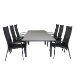 Levels Tuinmeubelset Tafel 100x160/240cm En 6 Stoel Copacabana,. - Grijs