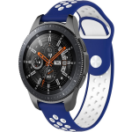 Huawei Watch GT silicone dubbel band - blauw wit - Horlogeband Armband Polsband