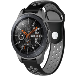 Huawei Watch GT silicone dubbel band grijs - Horlogeband Armband Polsband - Zwart