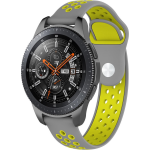 Huawei Watch GT silicone dubbel band - grijs geel - Horlogeband Armband Polsband