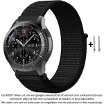 Samsung Galaxy Watch nylon sport band mix - Horlogeband Armband Polsband - Zwart