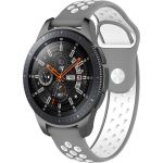 Huawei Watch GT silicone dubbel band - grijs wit - Horlogeband Armband Polsband