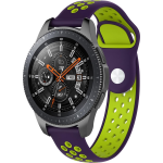 Huawei Watch GT silicone dubbel band - paars groen - Horlogeband Armband Polsband