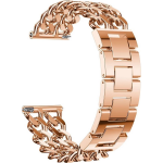 Samsung Galaxy Watch cowboy stalen schakel band - rose goud - Horlogeband Armband Polsband