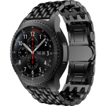 Samsung Galaxy Watch draak stalen schakel band Horlogeband Armband Polsband - Zwart