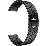 Samsung Galaxy Watch vis stalen schakel band Horlogeband Armband Polsband - Zwart