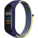 Xiaomi Mi band 3/4/5/6 nylon sport loop band - Alaska - Horlogeband Armband Polsband - Blauw