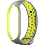 Xiaomi Mi band 5/6 dubbel sport band - grijs groen - Horlogeband Armband Polsband
