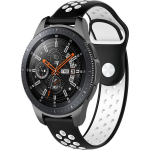 Samsung Galaxy Watch silicone dubbel band wit - Horlogeband Armband Polsband - Zwart
