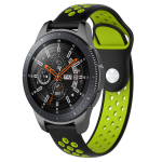Samsung Galaxy Watch silicone dubbel band groen - Horlogeband Armband Polsband - Zwart