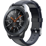 Samsung Galaxy Watch leren band - donker - Horlogeband Armband Polsband - Blauw