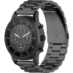 Huawei Watch GT drie stalen schakel beads band Horlogeband Armband Polsband - Zwart