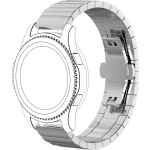 Samsung Galaxy Watch stalen schakel band - zilver - Horlogeband Armband Polsband - Silver