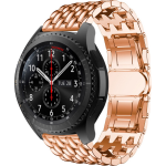 Samsung Galaxy Watch draak stalen schakel band - rose goud - Horlogeband Armband Polsband