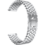 Samsung Galaxy Watch vis stalen schakel band - zilver - Horlogeband Armband Polsband - Silver