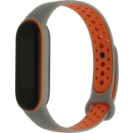Xiaomi Mi band 5/6 dubbel sport band - grijs oranje - Horlogeband Armband Polsband