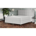 Emma Boxspring Deluxe Elegant Vlak Met Gestoffeerd Matras - 180 x 210 cm - light grey