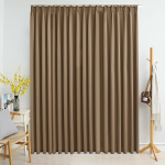 Vidaxl Gordijn Verduisterend Met Haken 290x245 Cm Taupe - Bruin