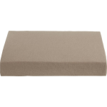 AMBIANTE Jersey Topper Hoeslaken - 100% Gebreide Jersey Katoen - Lits-jumeaux (180x200 Cm) - Taupe