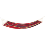 Lifetime Garden Hangmat - Rood 100% Katoen - Met Spreidstokken En Metalen Ringen - Bruin