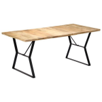 Vidaxl Eettafel 180x90x76 Cm Massief Mangohout - Bruin