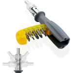 Ｂｒｉｄａｙ Destornillador 11 en 1, kit de destornilladores magnéticos para destornilladores con portapuntas, giratorio 180°, herramientas de reparación,