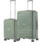 TRAVELZ Big Bars Kofferset Trolleyset 2-delig Handbagage + Groot - Groen