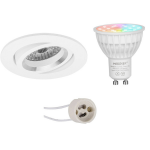 Mi-light Miboxer - Led Spot Set Gu10 - Smart Led - Wifi Led - Slimme Led - 4w - Rgb+cct - Aanpasbare Kleur - Dimbaar -