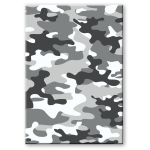 Camouflage/legerprint Luxe Wiskunde Schrift/notitieboek Ruitjes 10 Mm A4 Formaat - Notitieboek - Grijs