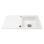 Villeroy & Boch Inbouwspoelbak 1 Grote Bak + 1 Architectura Afdruiprek - Keramiek - 97 X 48 Cm - Wit