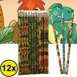 Decopatent ® Uitdeelcadeaus 12 Stuks Dinosaurus Potloden - Traktatie