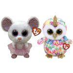 ty - Knuffel - Beanie Buddy - Nina Mouse & Enchanted Owl