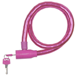 Dunlop Kabelslot Met Plastic Coating 80 Cm - Fietsslot Voor Motor/scooter/brommer/fiets - Roze